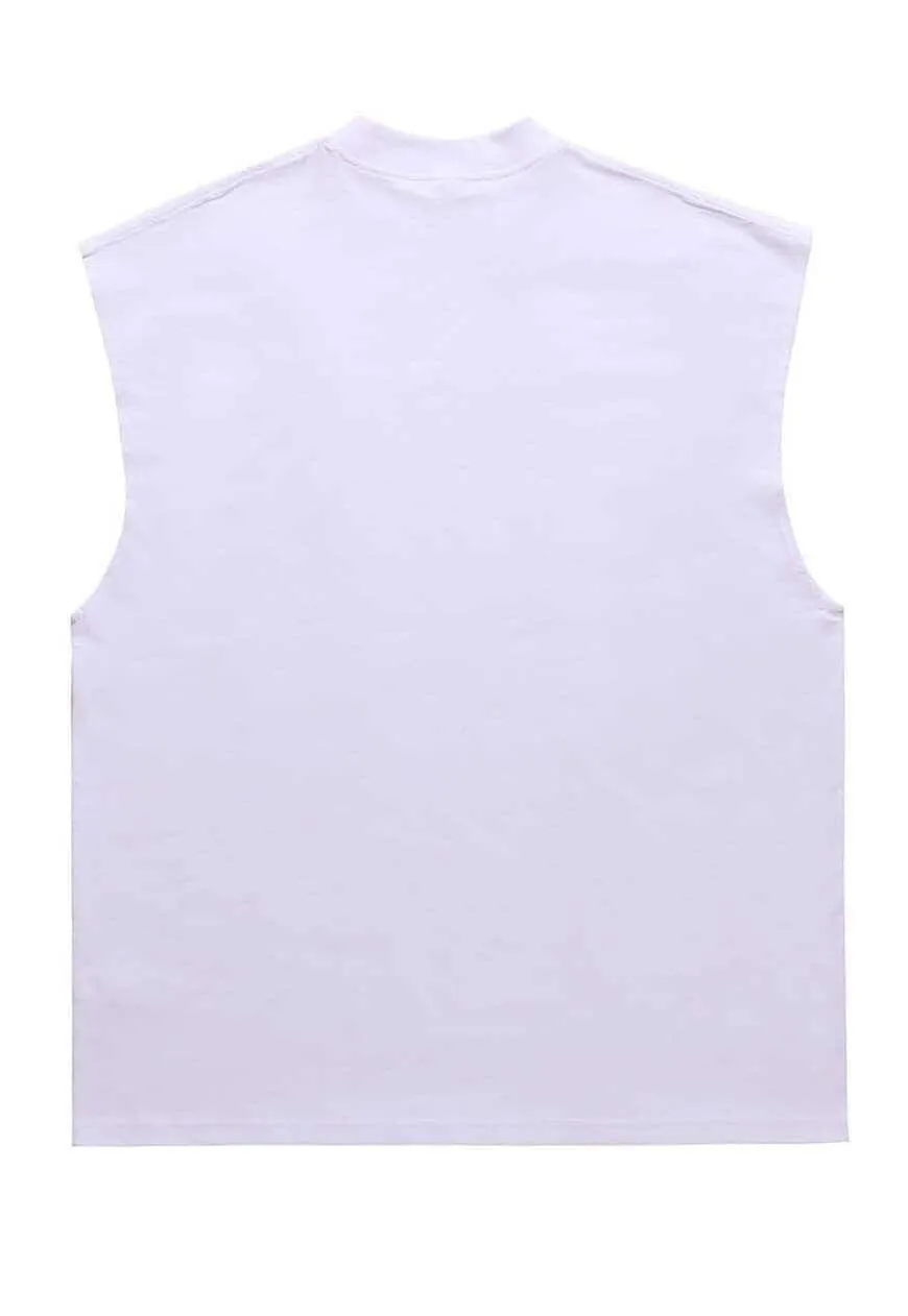 Balaclava sleeveless t-shirt retro rap tank top surfer vest