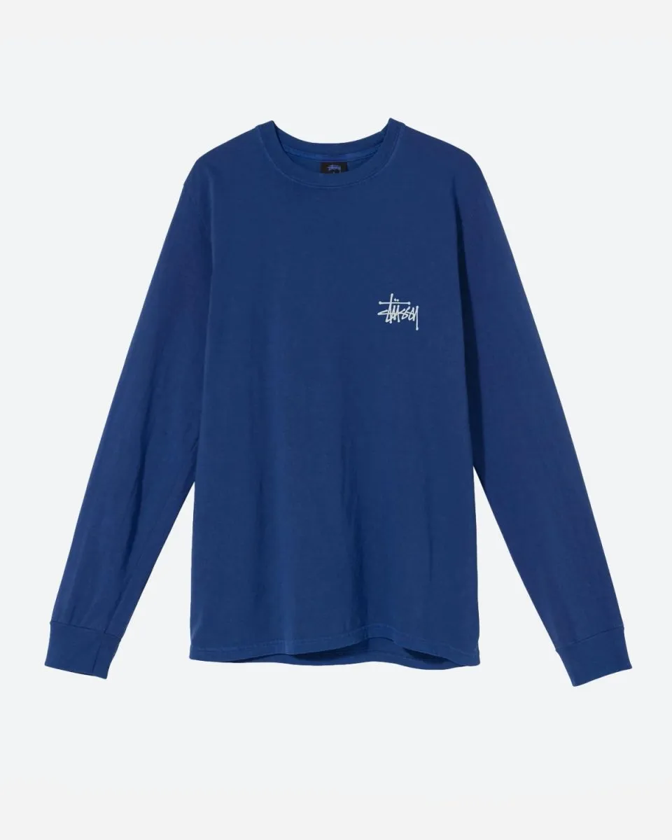 Basic Stüssy Pig. Dyed Ls Tee - Dark Blue