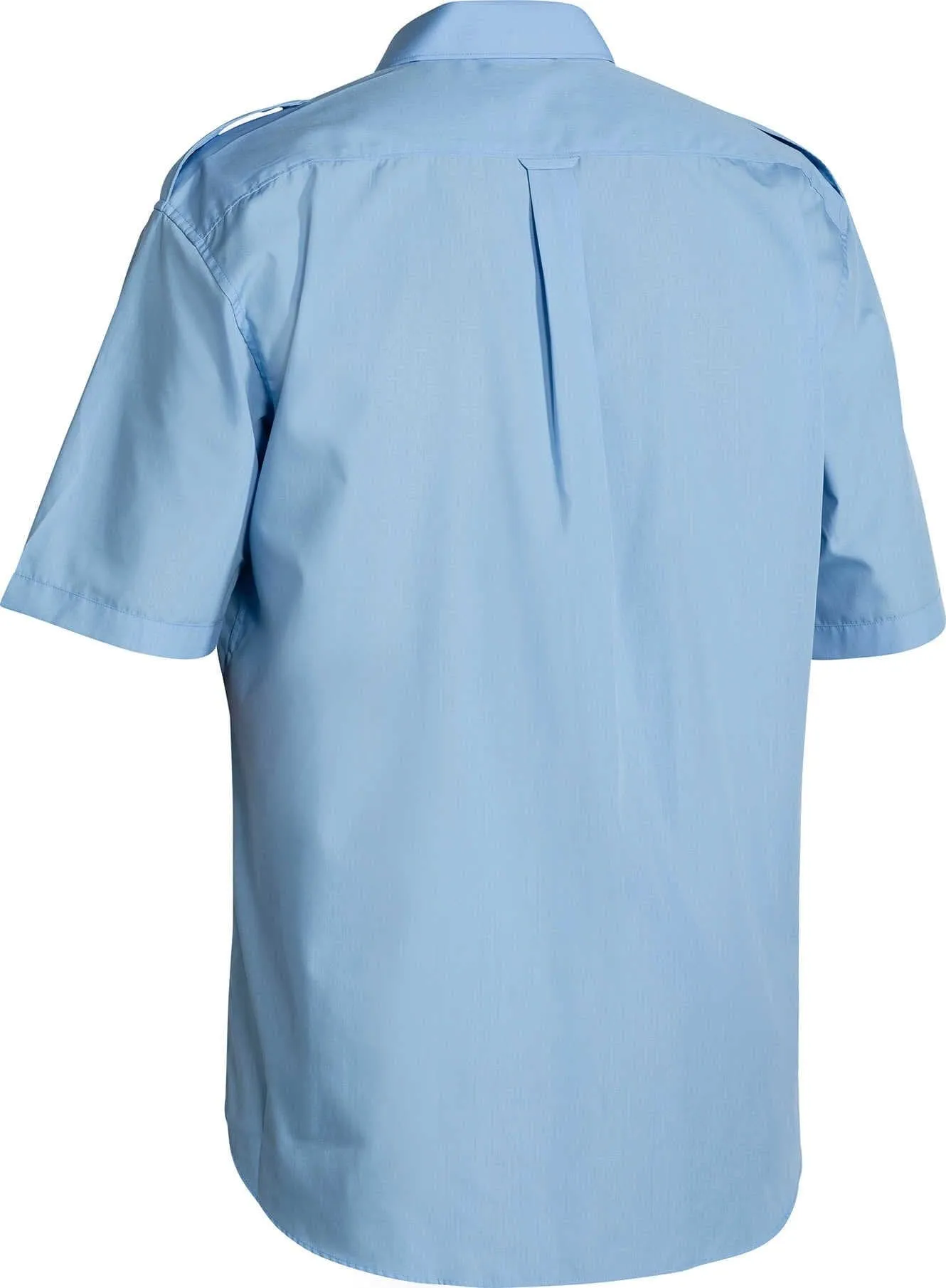 Bisley Epaulette Shirt - Short Sleeve - Sky (B71526)