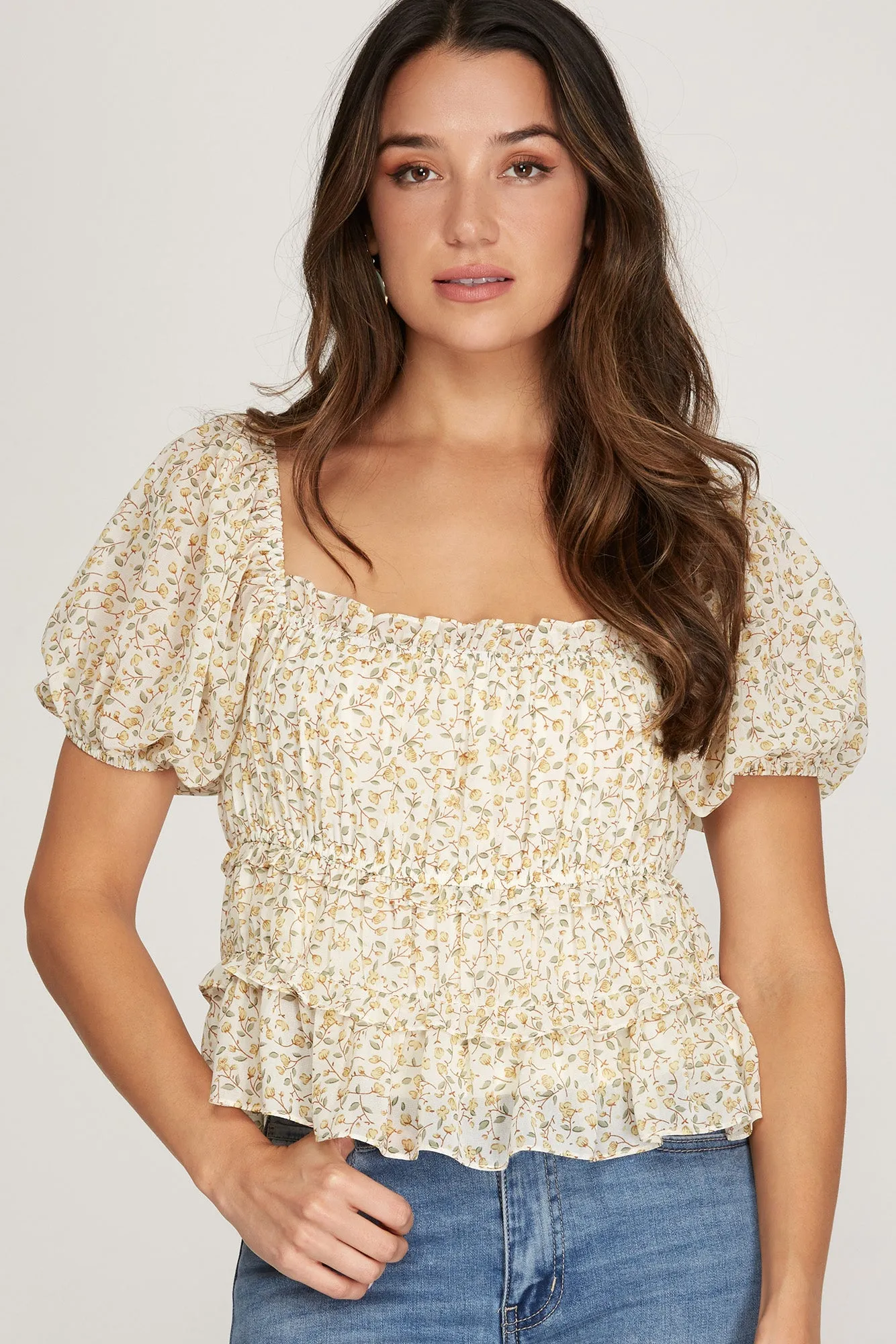 Blossom Charm Top In Cream