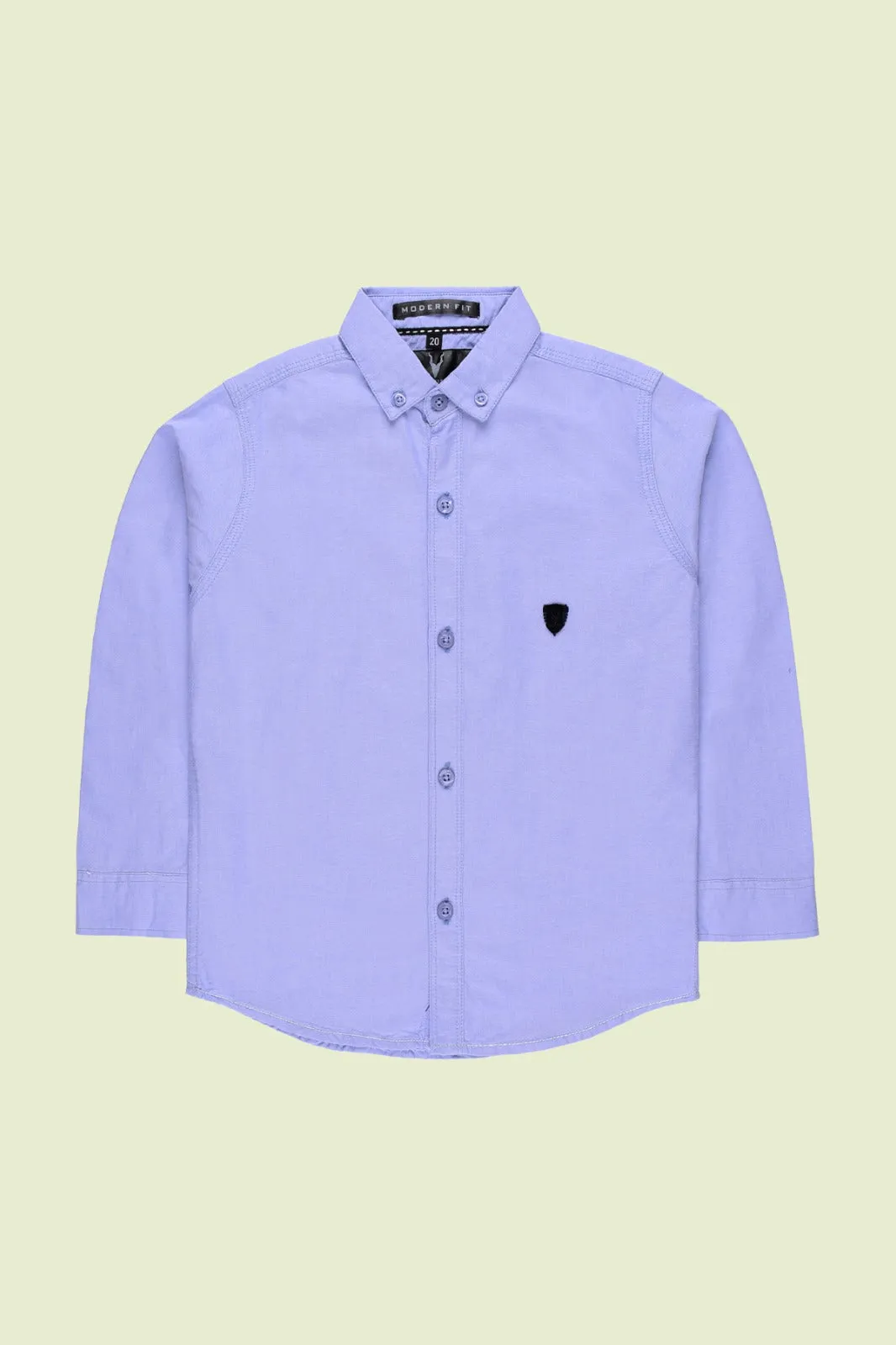 Blue Plain Shirt  for Boys