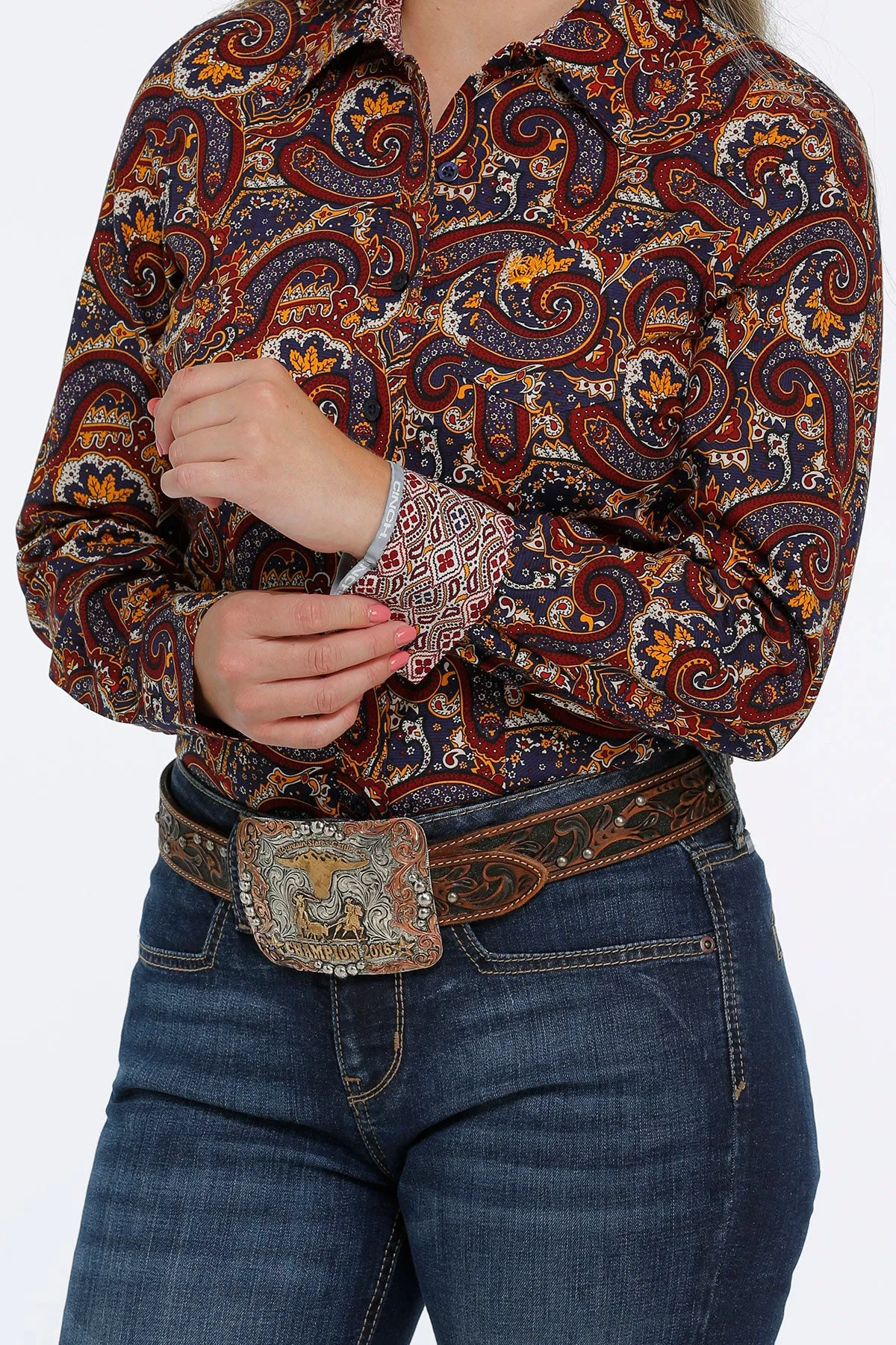 Cinch Women's Paisley Button Down Western Shirt