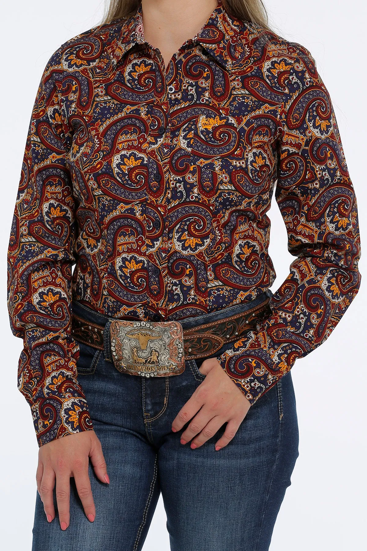 Cinch Women's Paisley Button Down Western Shirt