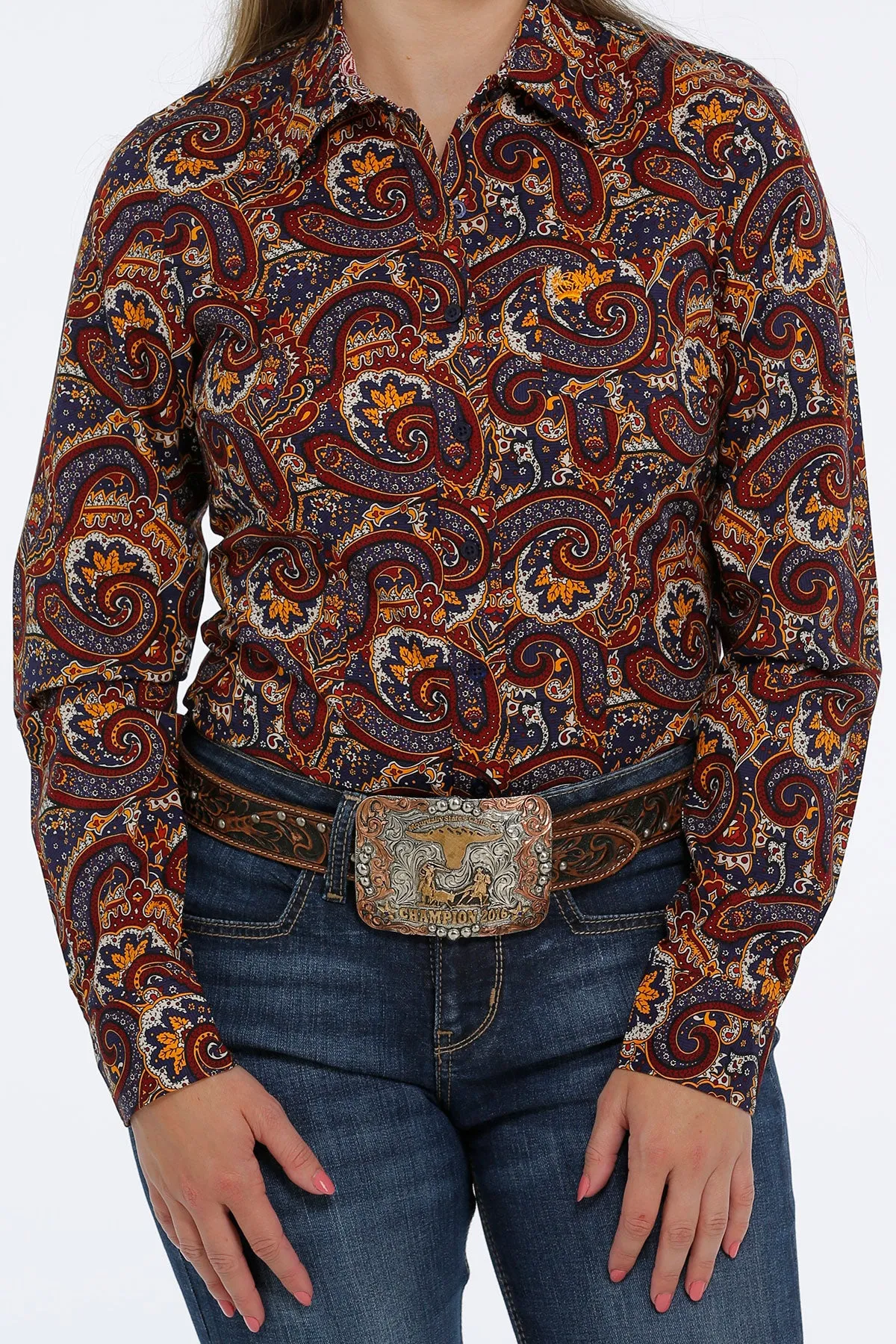 Cinch Women's Paisley Button Down Western Shirt