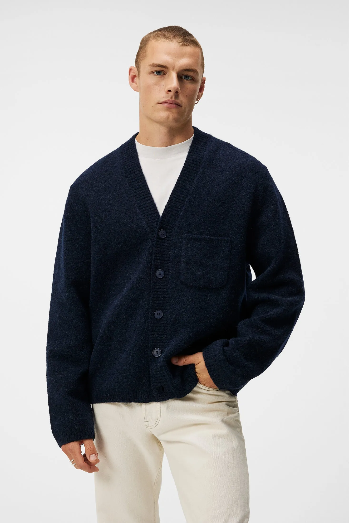 Clarke Knitted Cardigan / JL Navy