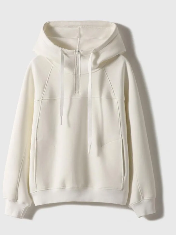 Comfortable Athflow Style Silhouette Design Hooded Pullover Sweatshirt