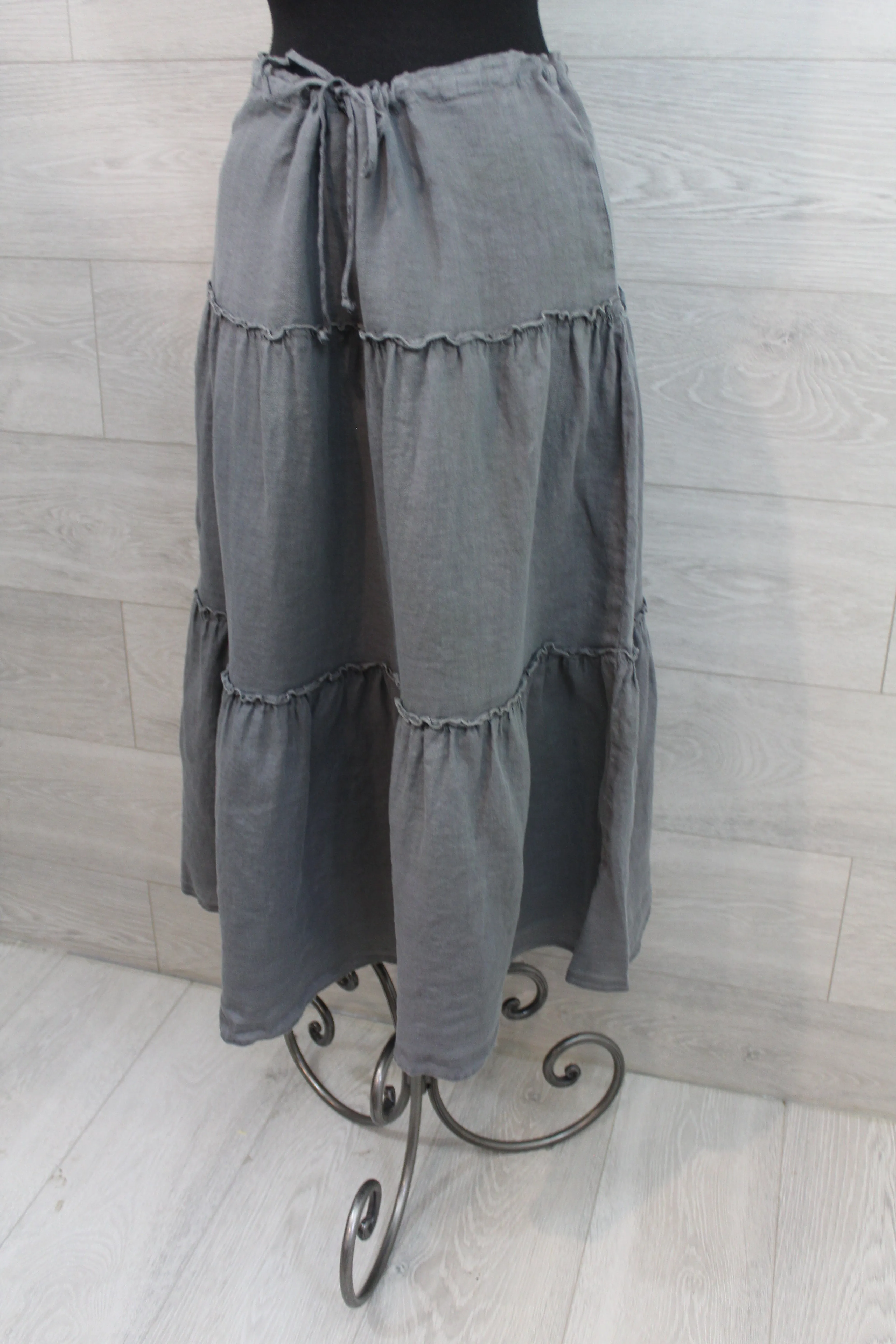 Cut Loose Hanky Linen - Tiered Skirt