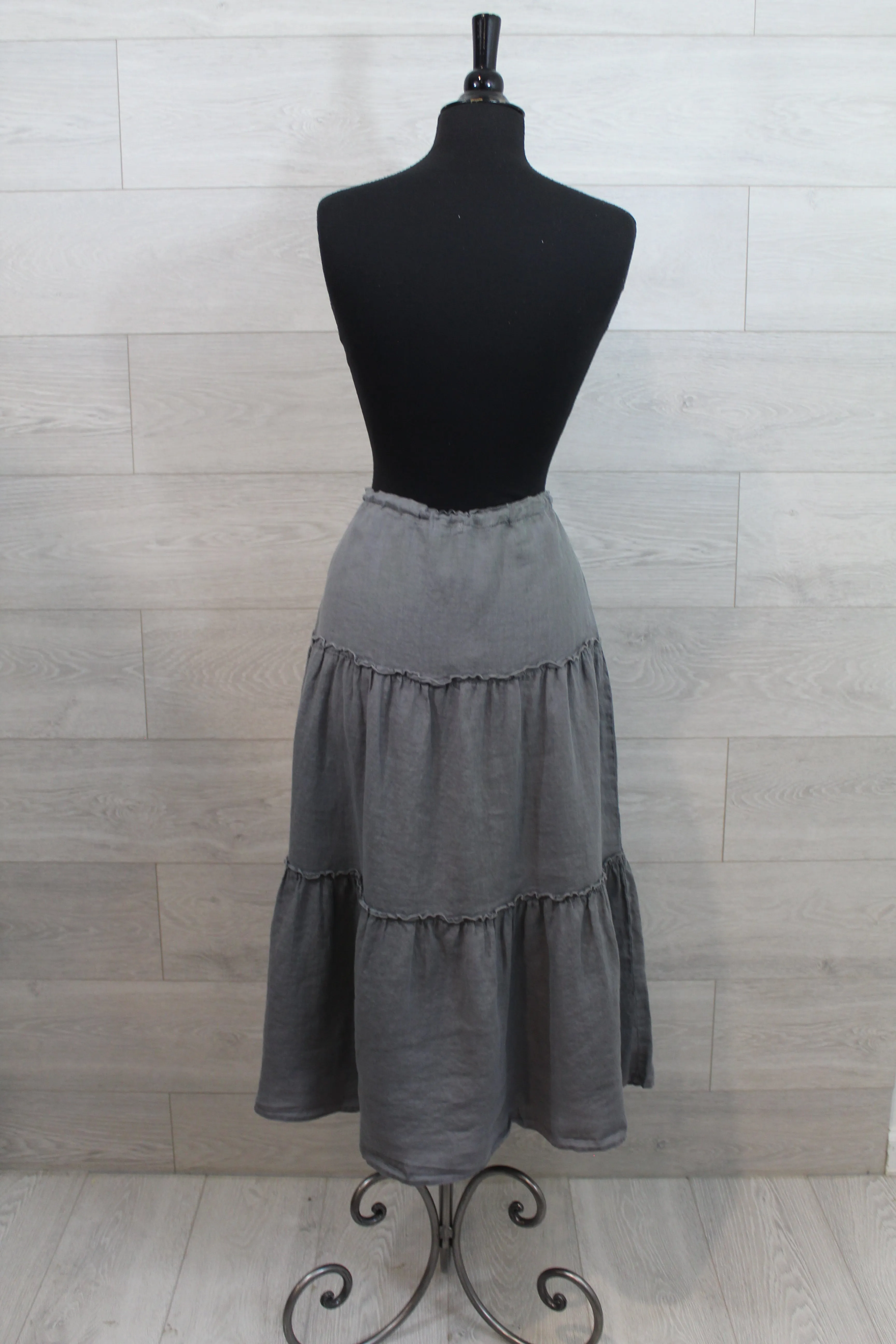 Cut Loose Hanky Linen - Tiered Skirt