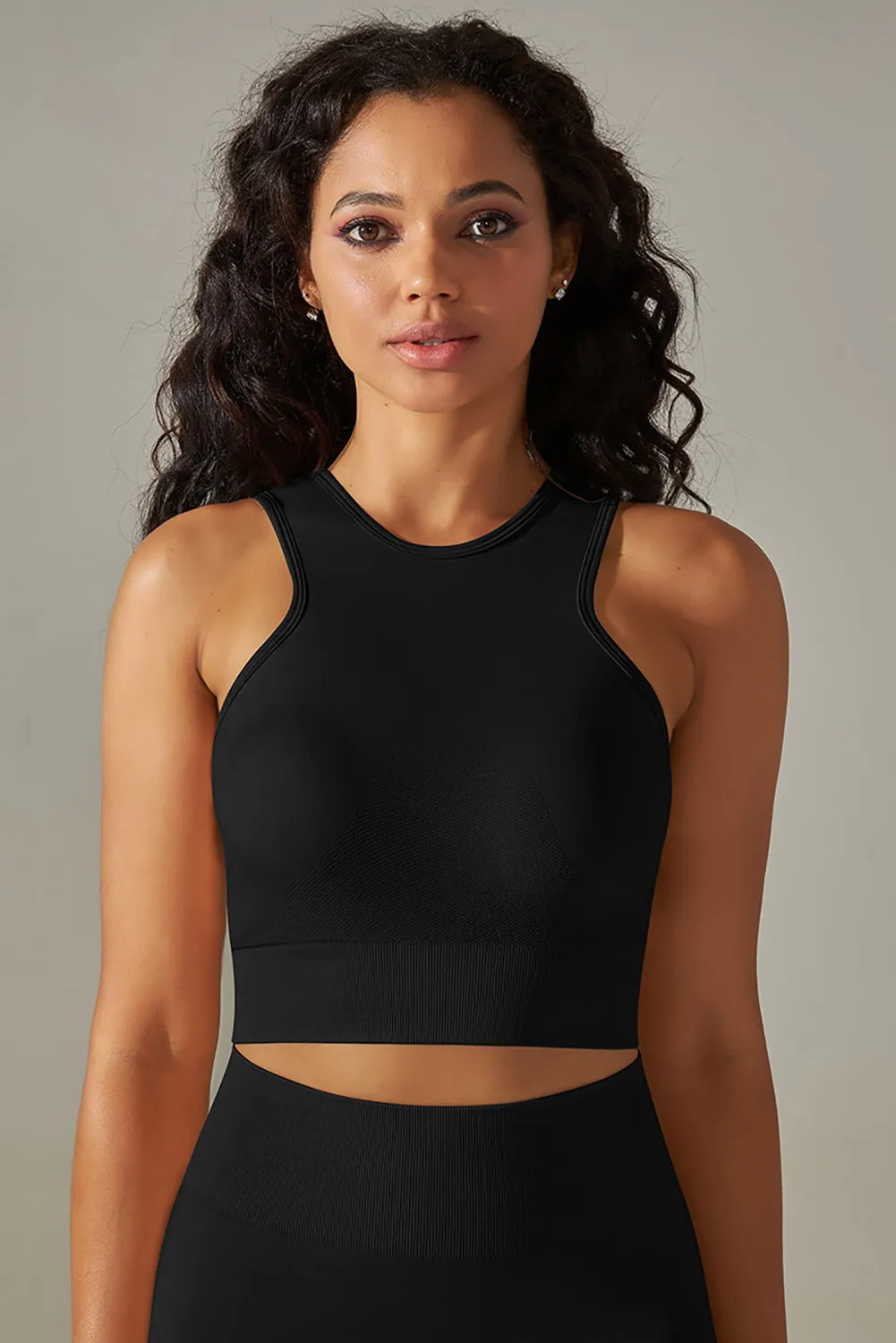 Daily Round Neck Cropped Tank Tops