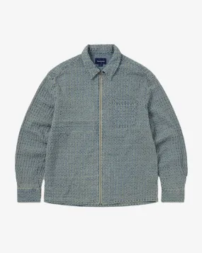 Damaged Denim Shirt Washed Blue