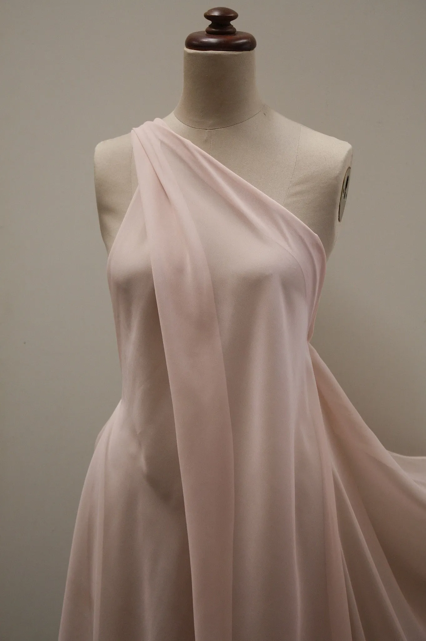 Dusty Pink Silk Georgette