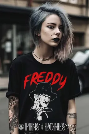 Freddy T-Shirt Classic Horror Movie Themed Krueger Shirt Classic Monsters Goth Occult Alt Clothing 80’s Tee Occult Shirt