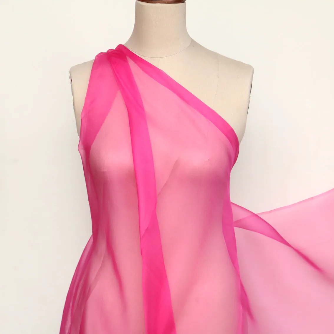 Fuschia Silk Organza