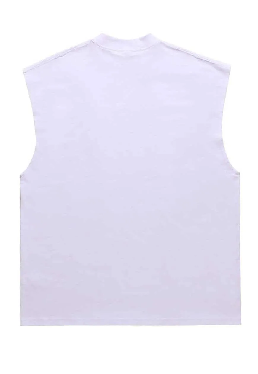 Futuristic sleeveless t-shirt raver tank top surfer vest