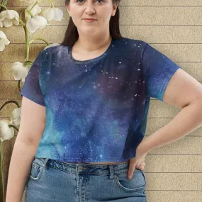 Galaxy Print Crop Top for Women's fashion