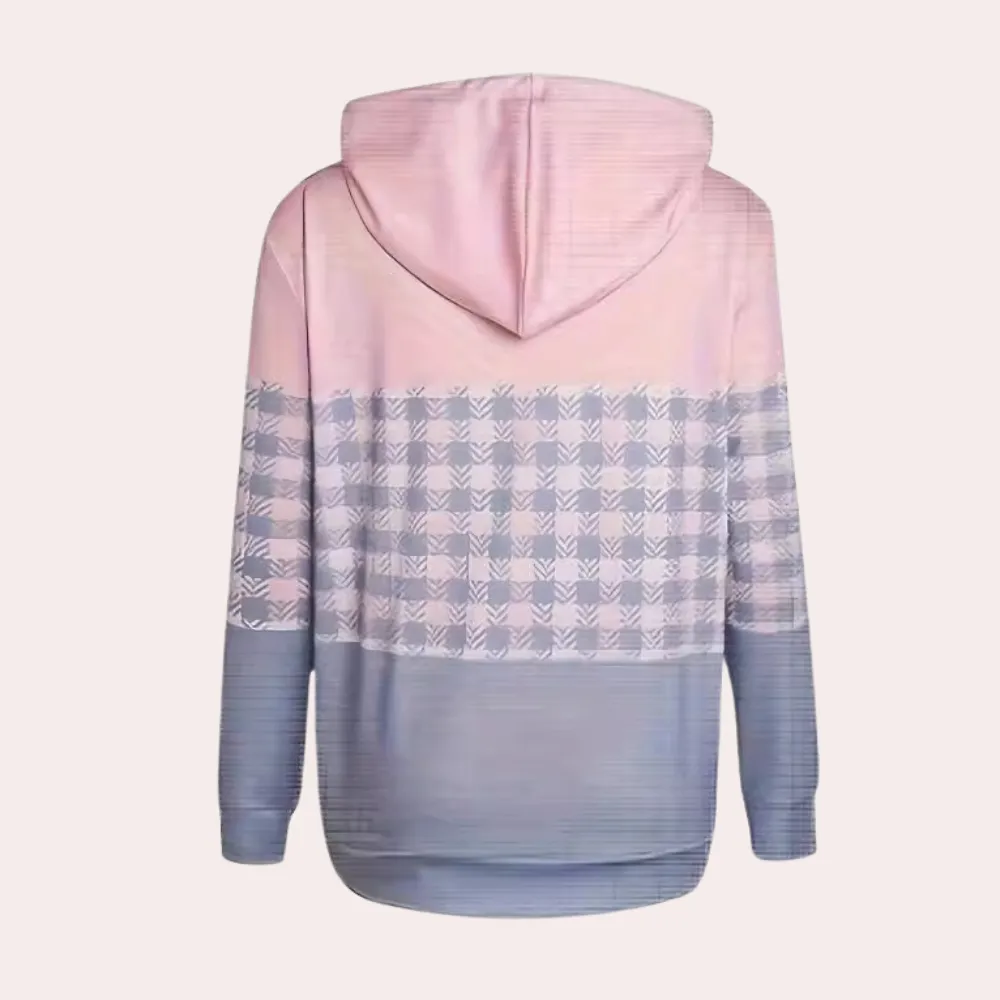 Ivyshape | Comfortable Checked Sweatshirt for Women