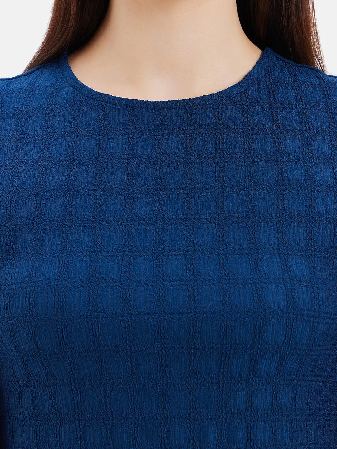 Juno Textured Top With Bell Sleeves