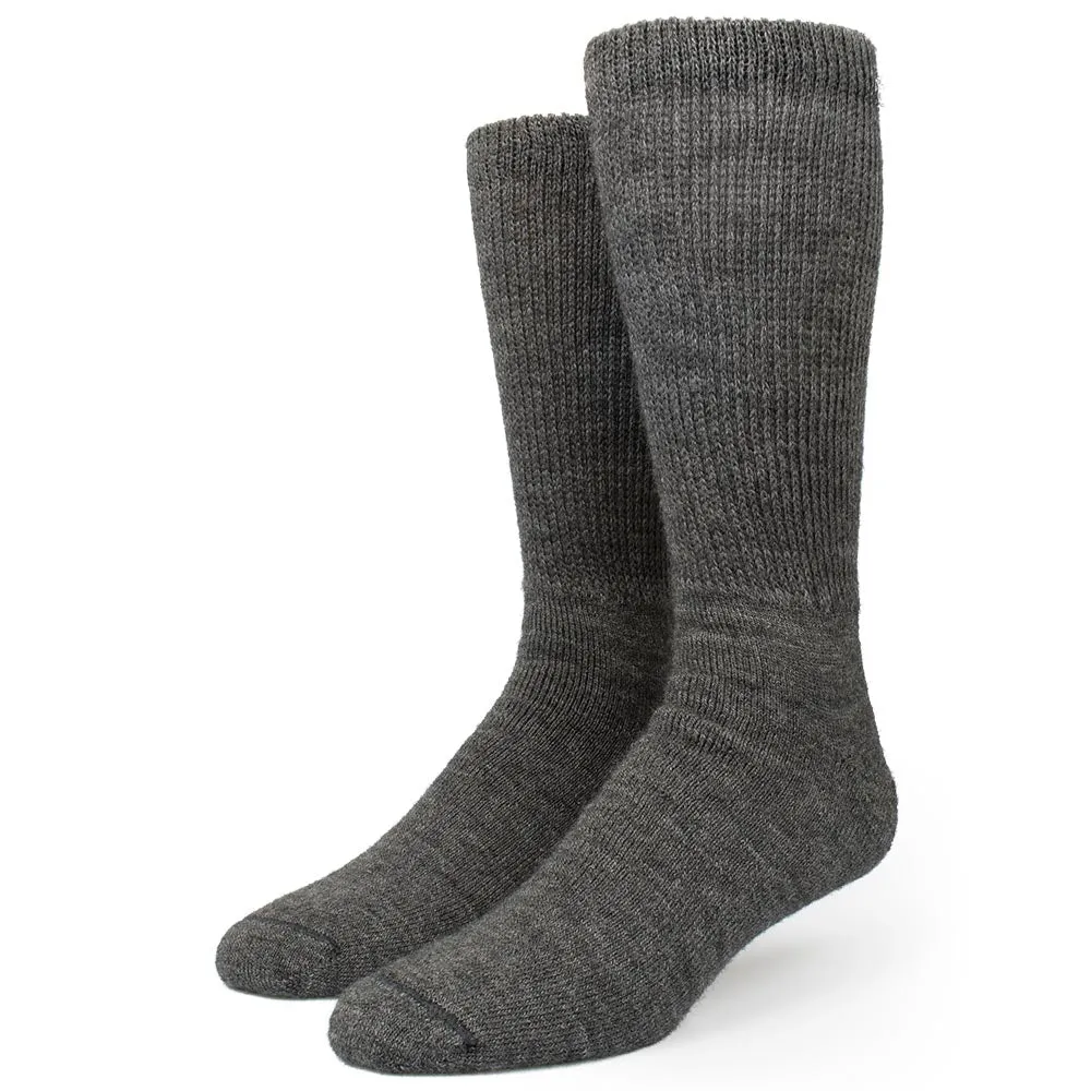 Ladies Charcoal Loose Top Alpaca Socks