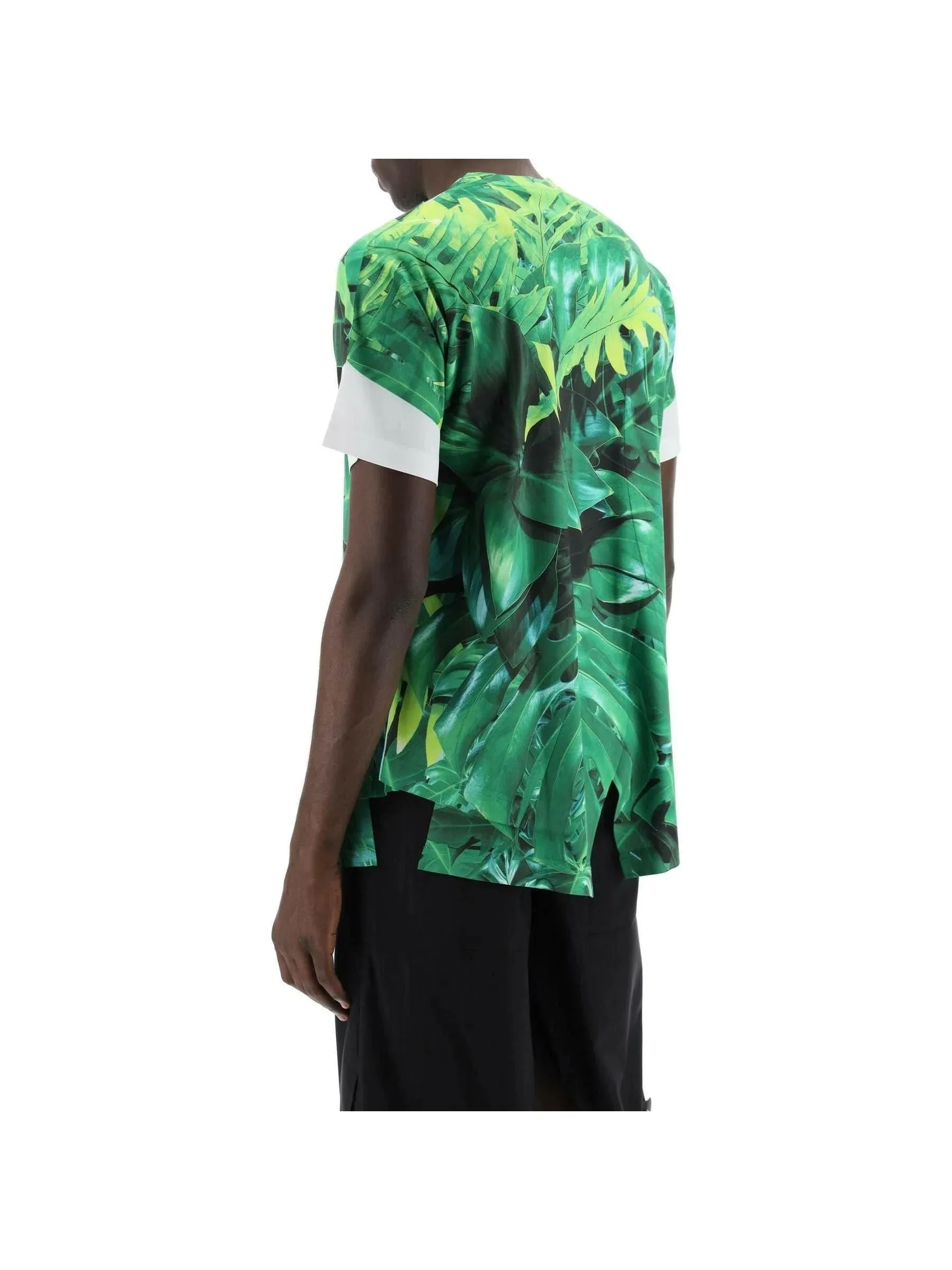 Leaf Print Jersey T-Shirt