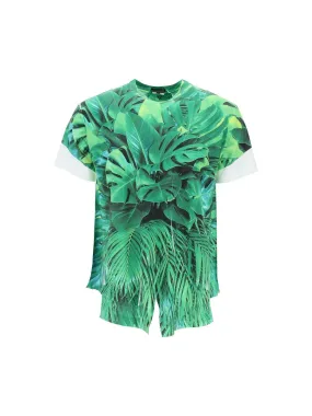 Leaf Print Jersey T-Shirt