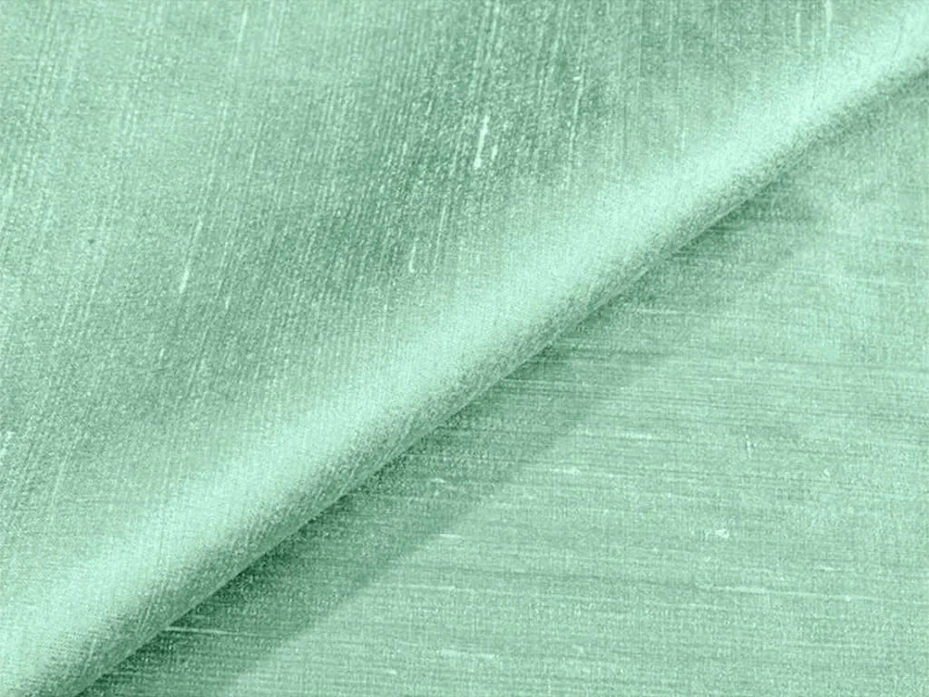 Light Pista Green Plain Bangalore Raw Silk Fabric