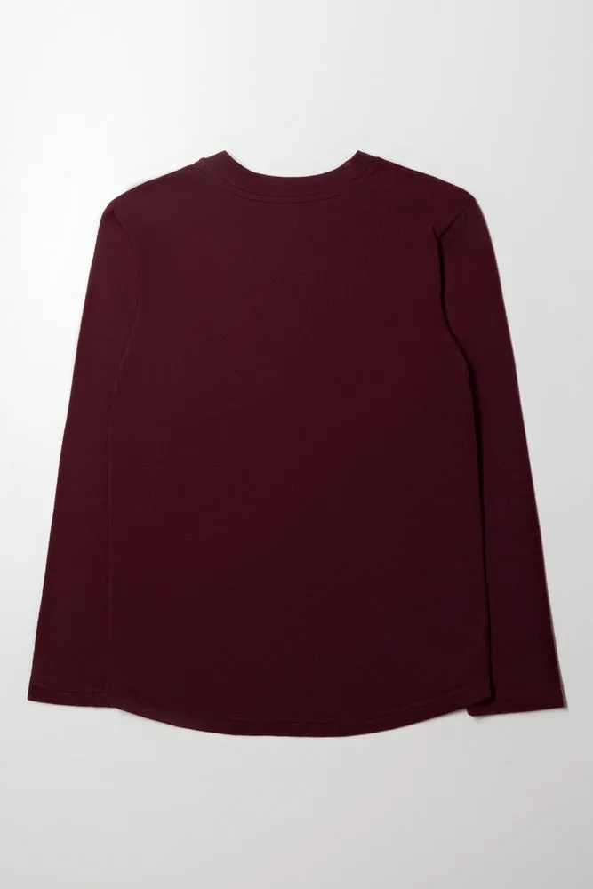 Long Sleeve T-Shirt Burgundy