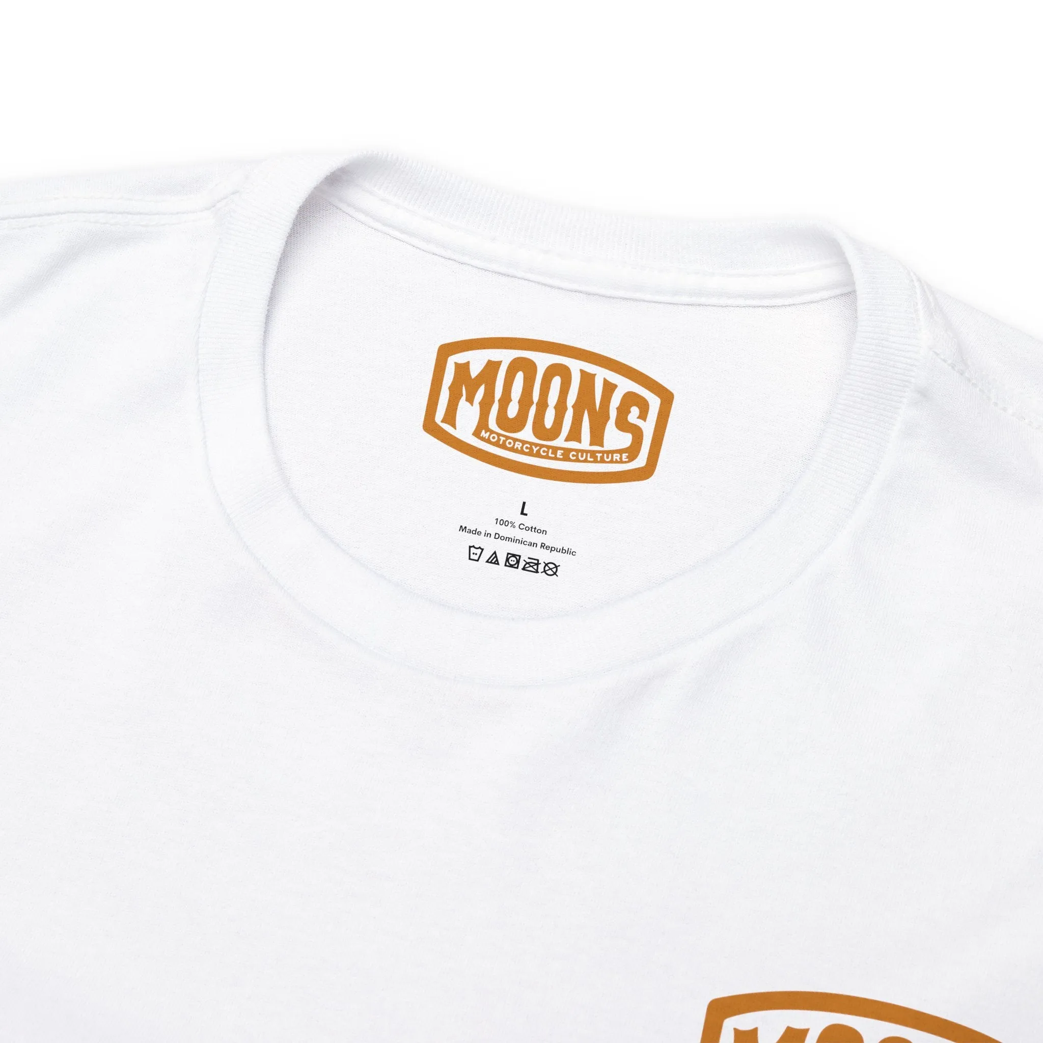 MOONSMC® Vintage Badge White Heavy Cotton Tee