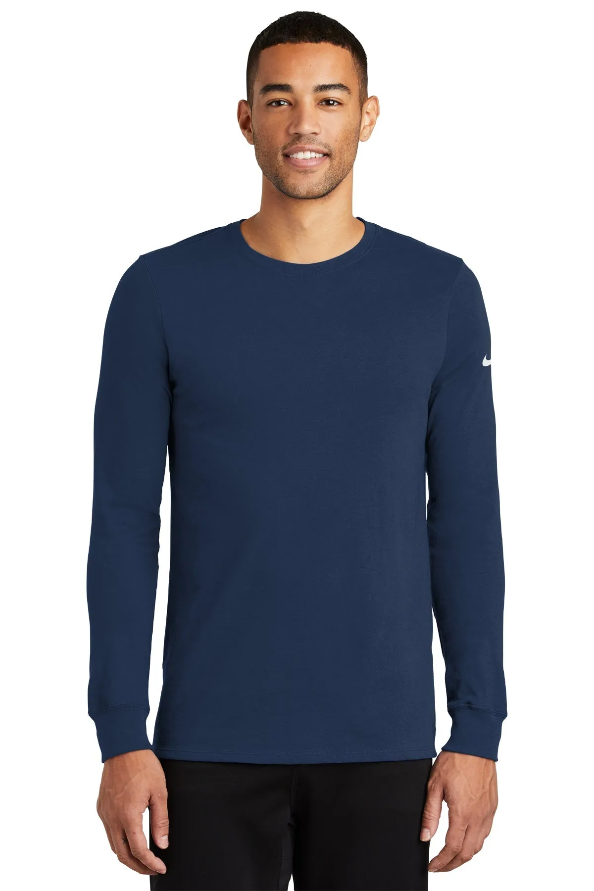 Nike Dri-FIT Long Sleeve Custom Tees, College Navy