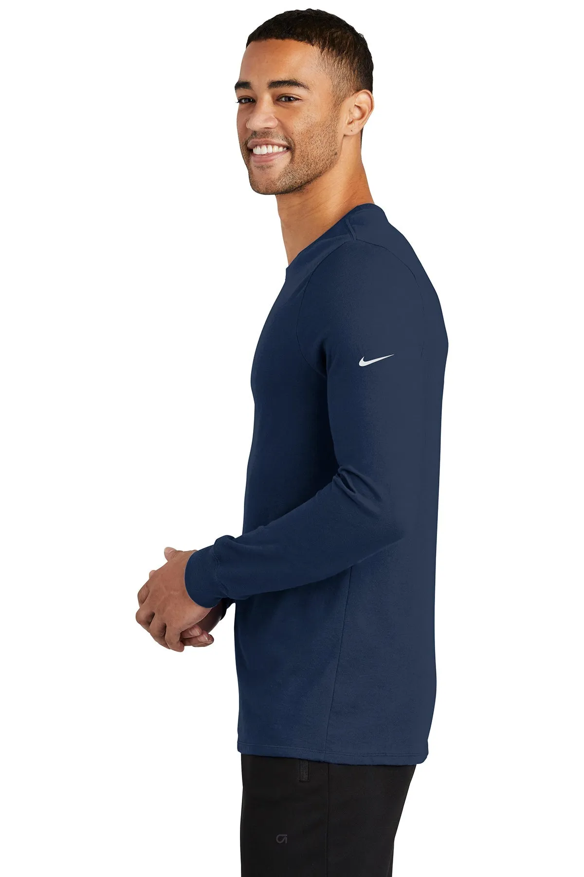 Nike Dri-FIT Long Sleeve Custom Tees, College Navy