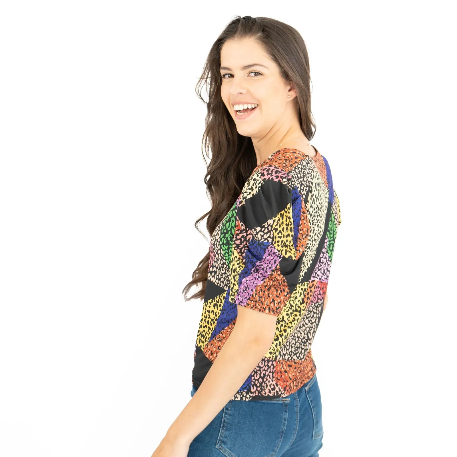 Oasis Short Sleeve V-Neck Summer Multi Colour Tops