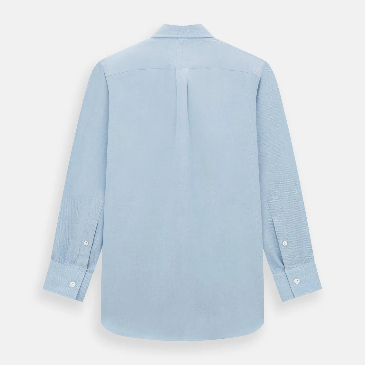 Pale Blue Cotton Cashmere Dorset Collar Richmond Shirt