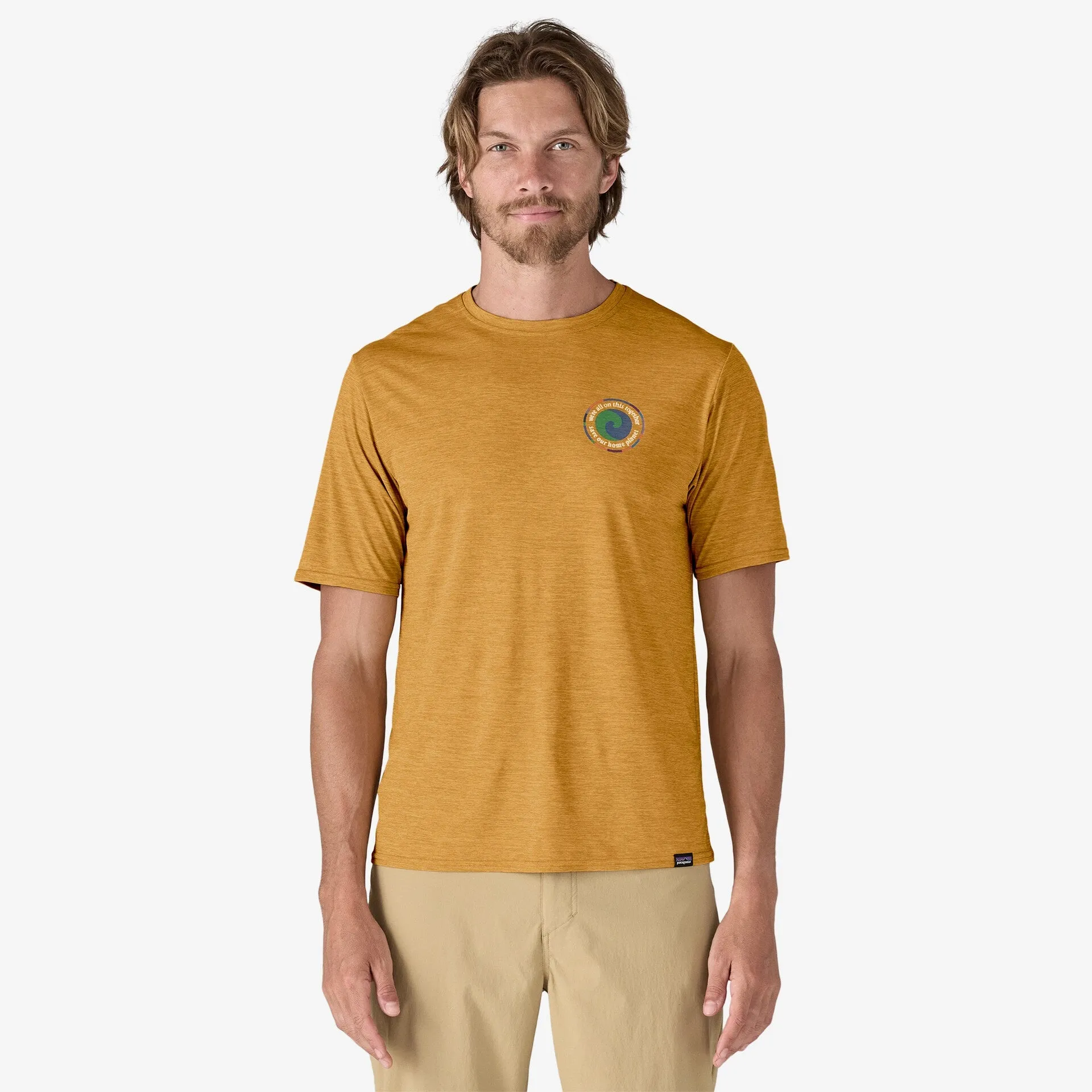 Patagonia Capilene Cool Daily Graphic Shirt | Unity Fitz: Beeswax Tan X-Dye | Mens