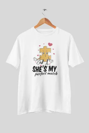 Perfect match couple t shirt for Men