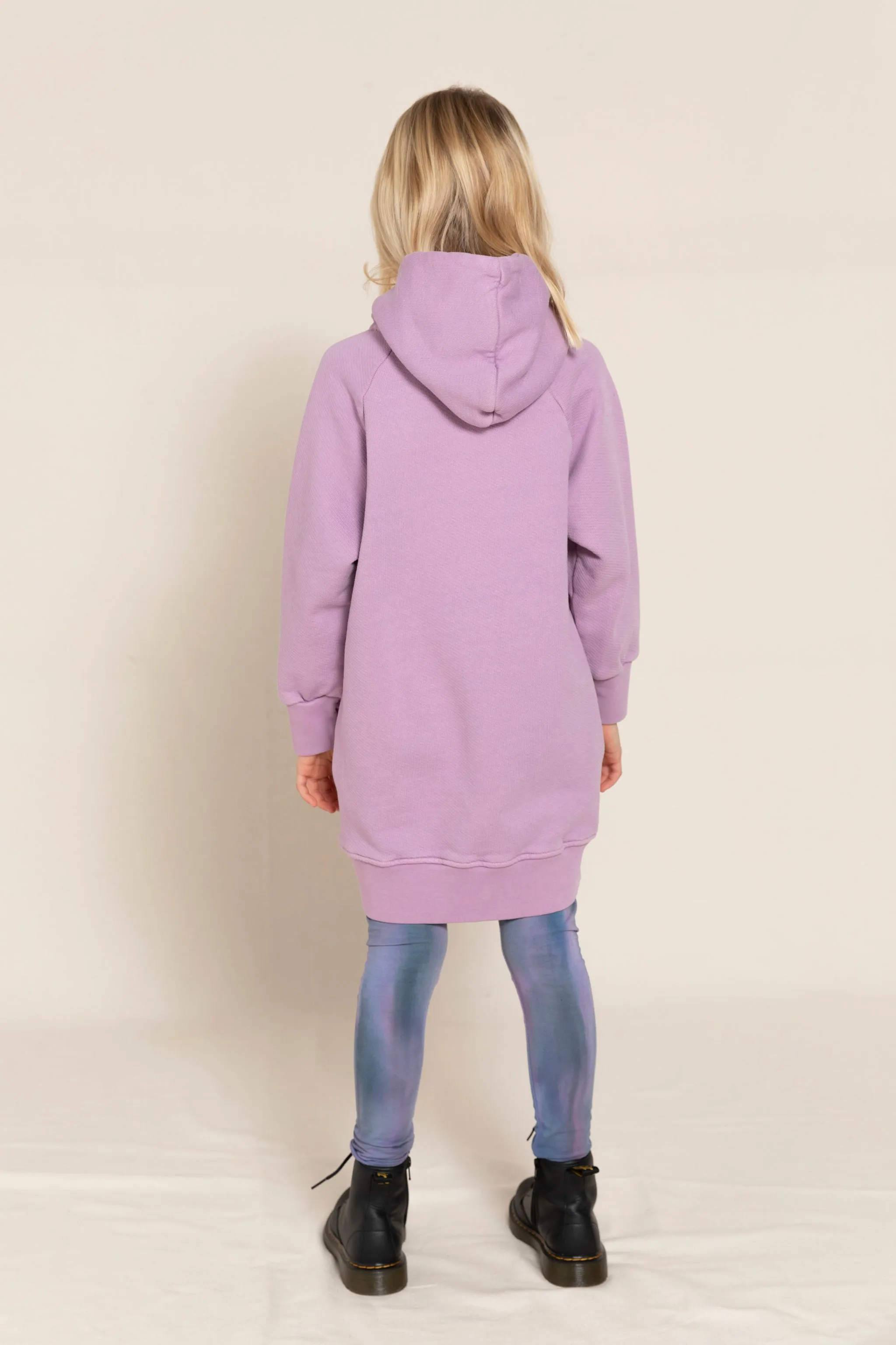 PIPPA Grey Lilac - Long Sleeve Fleece Dress