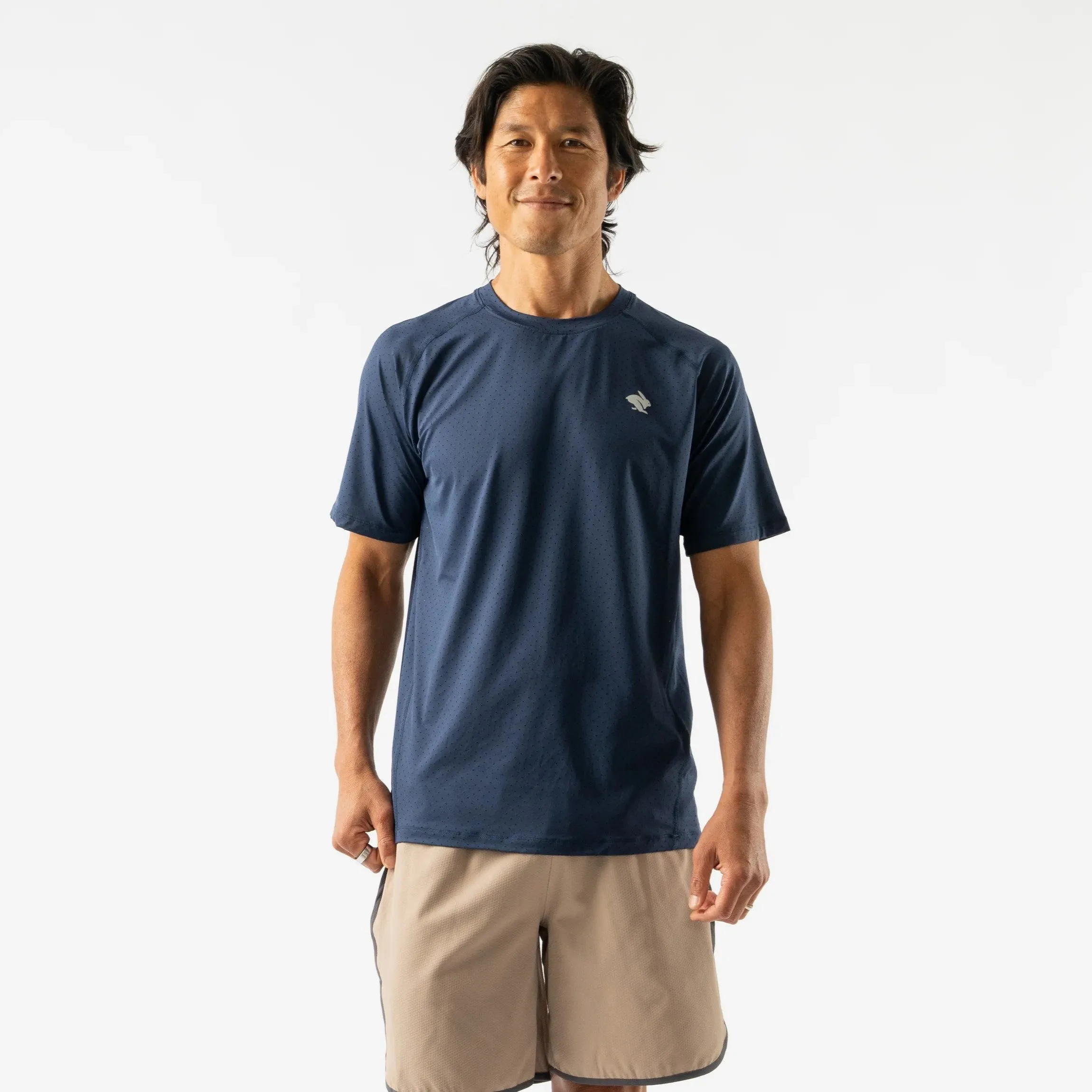 rabbit EZ Tee Perf Ice | Dress Blues | Mens