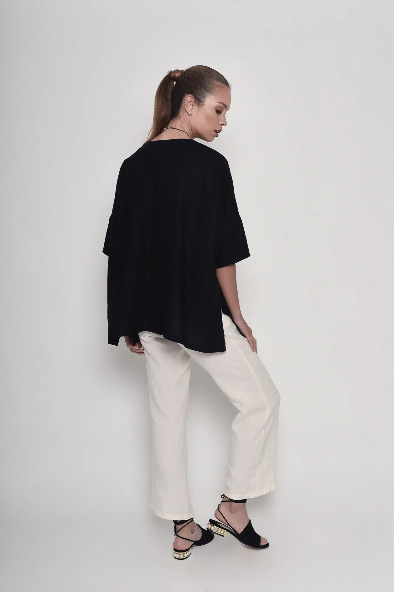 Reading to Celsus Organic Linen Blouse