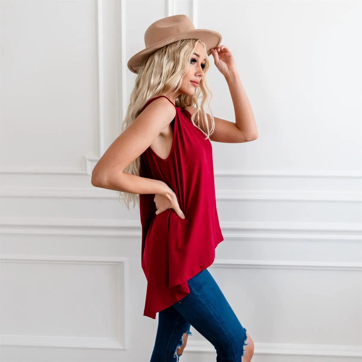 Relaxed Tank Top - Red