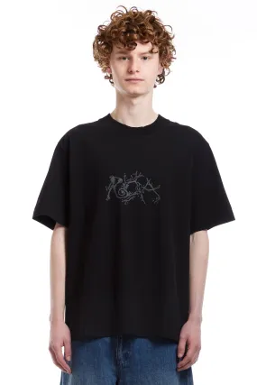 ROA - GRAPHIC BOXY TEE BLACK