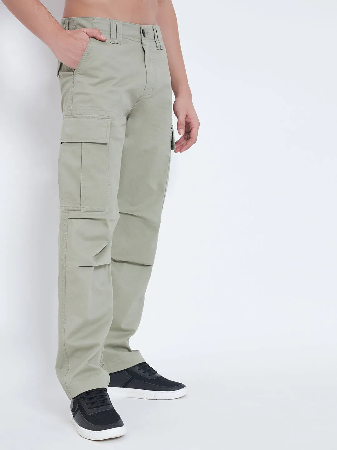 SAINTJONES-LIGHT GREEN BAGGY CARGO