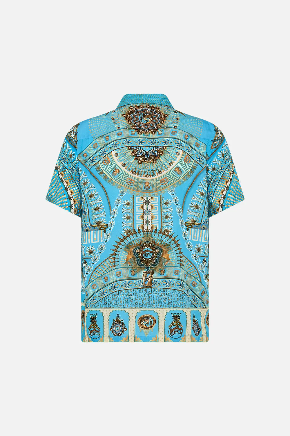 SHORT SLEEVE CAMP COLLARED SHIRT TEMPLE OF LIGHT