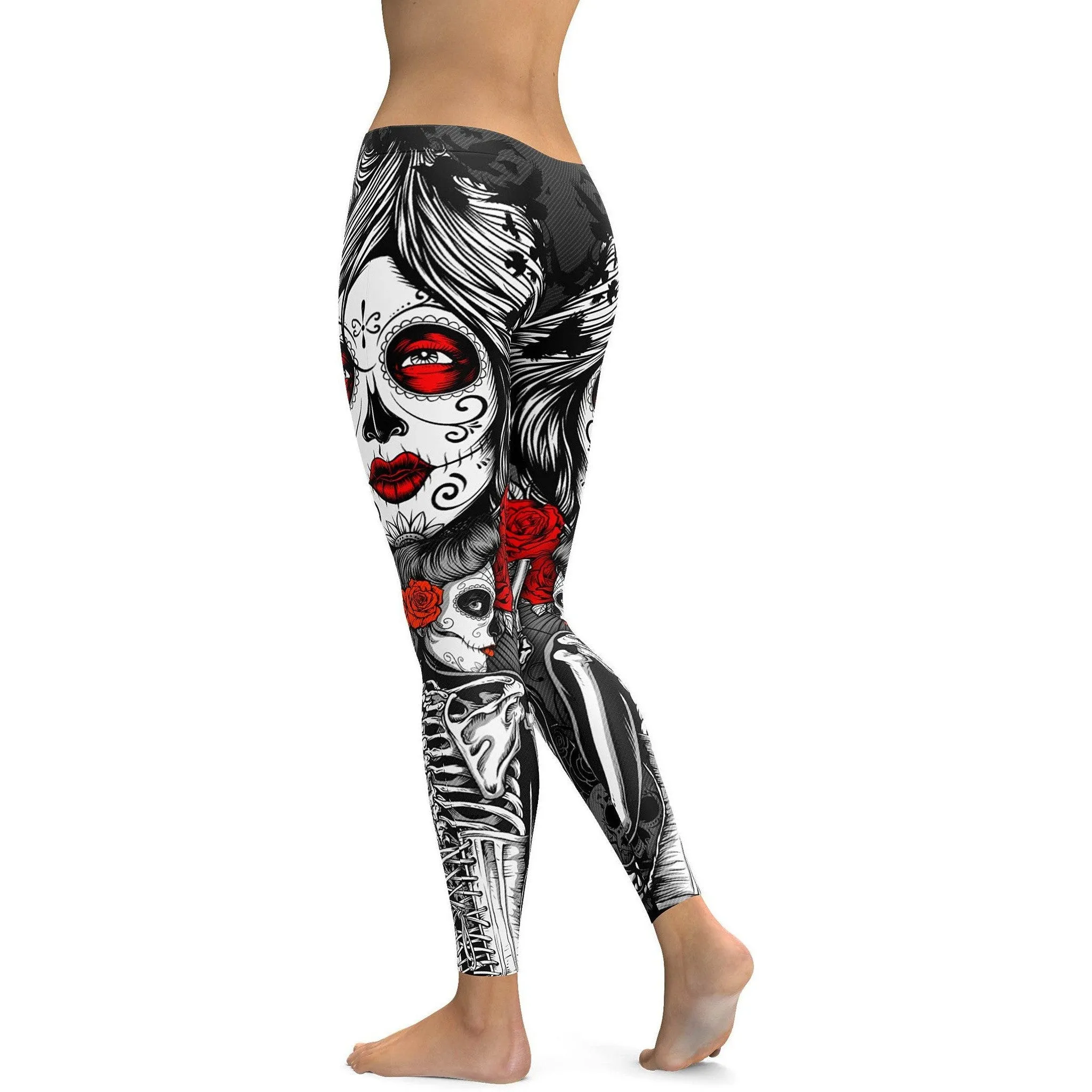 Skeleton Sugar Skull Leggings