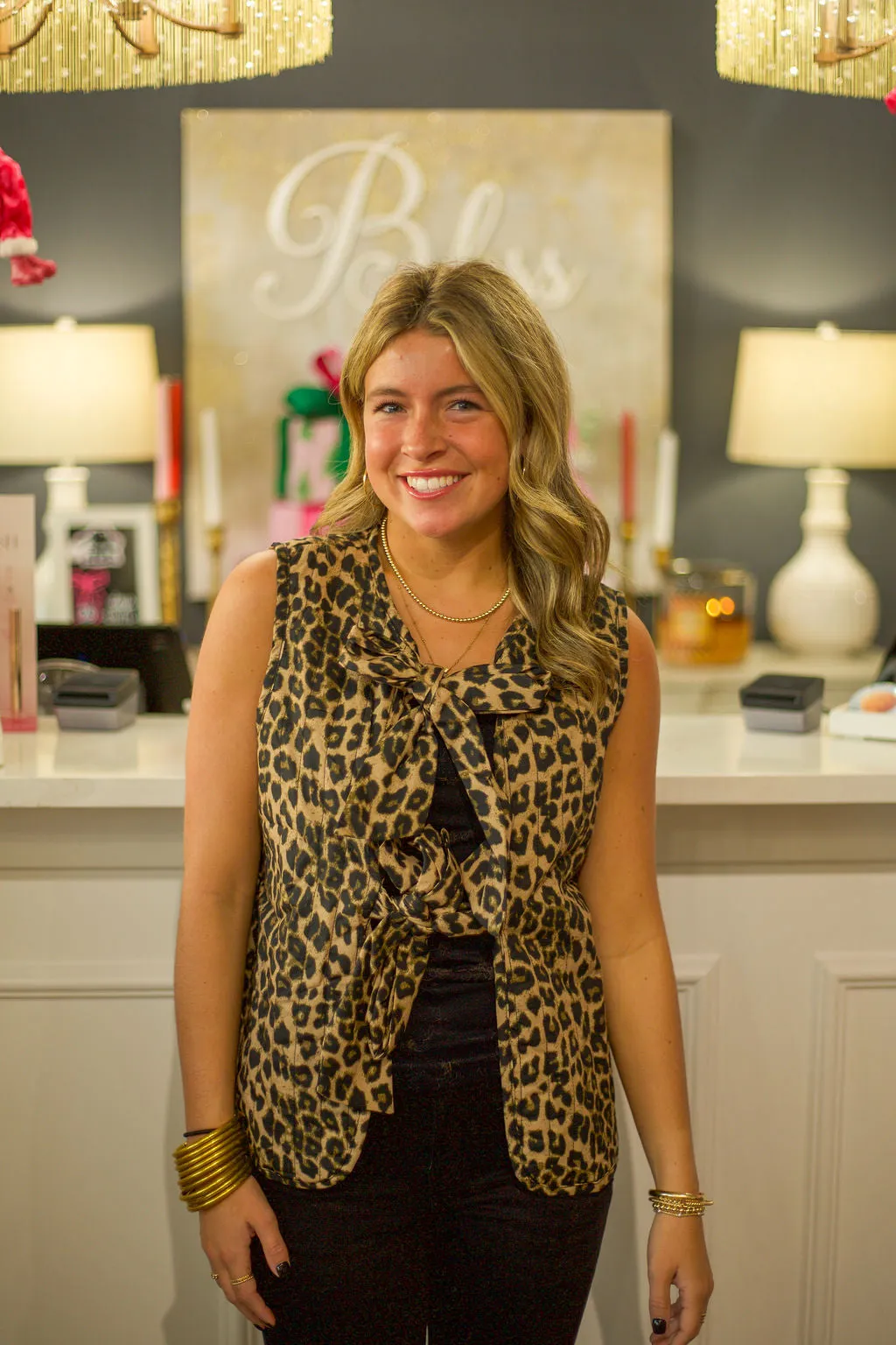 Sleeveless Cheetah Vest