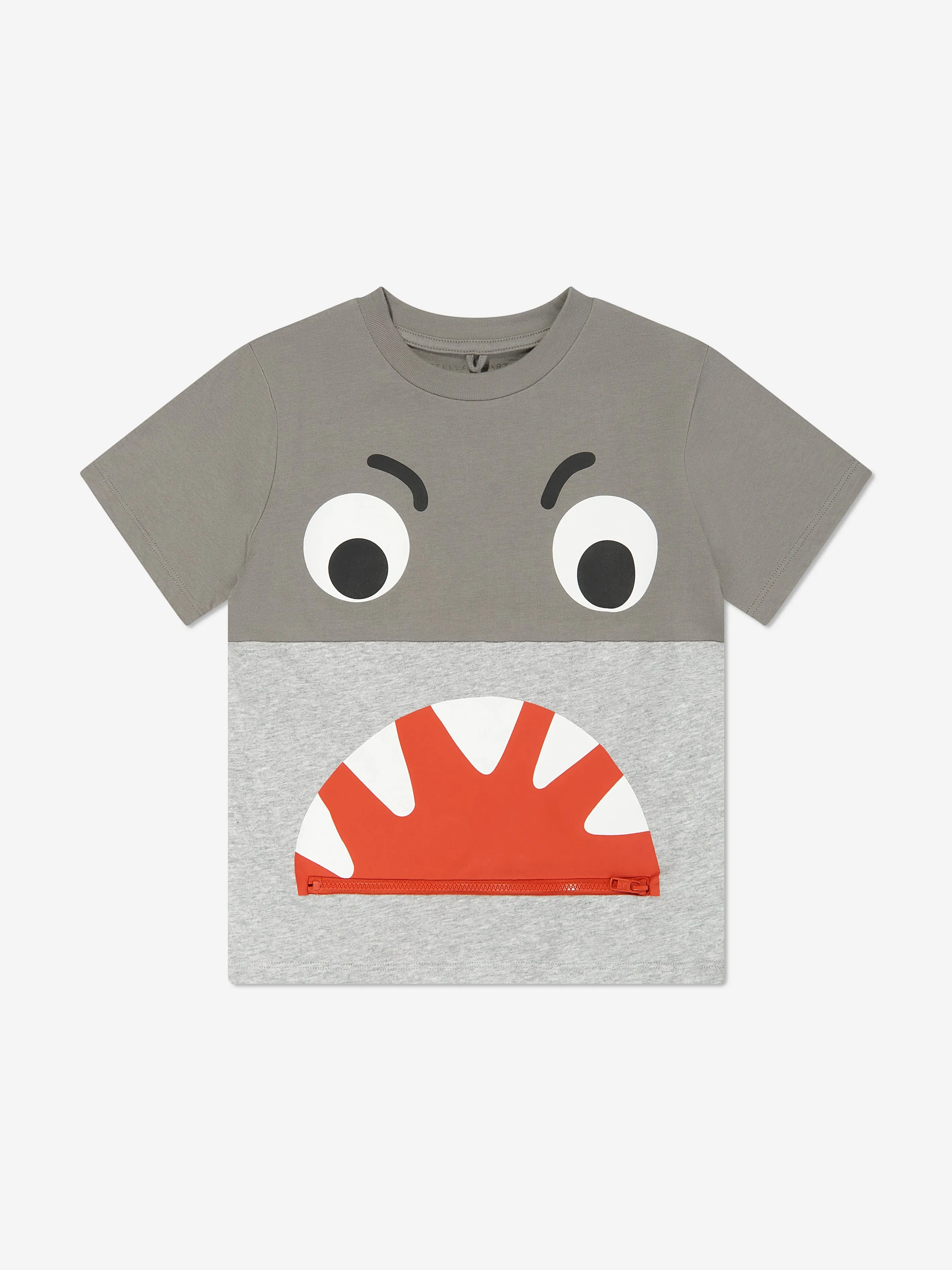 Stella McCartney Boys Shark T-Shirt in Grey