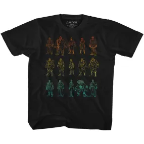 Street Fighter Outlines Toddler T-Shirt