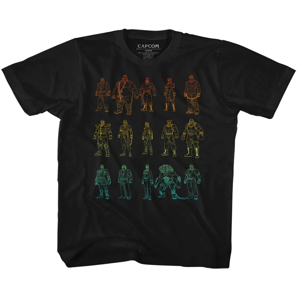 Street Fighter Outlines Toddler T-Shirt