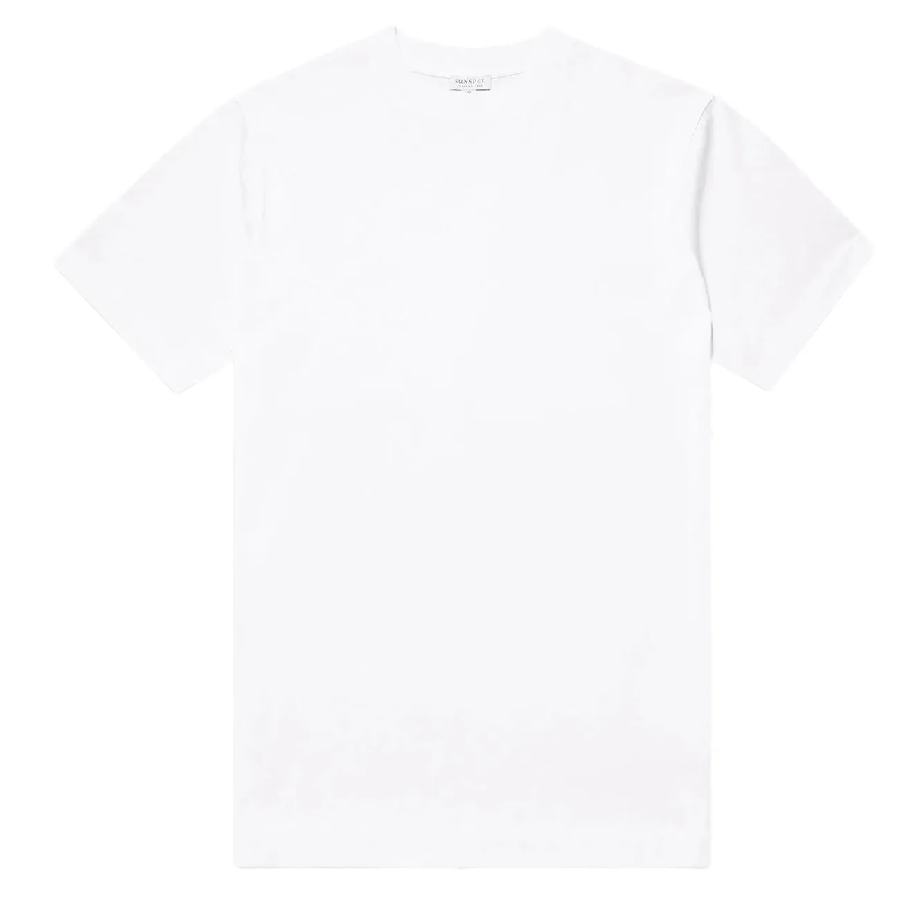 Sunspel Mock Neck T-Shirt White