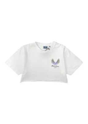 THRILLS - Wings of Paradise Merch Fit Super Crop Tee - Dirty White