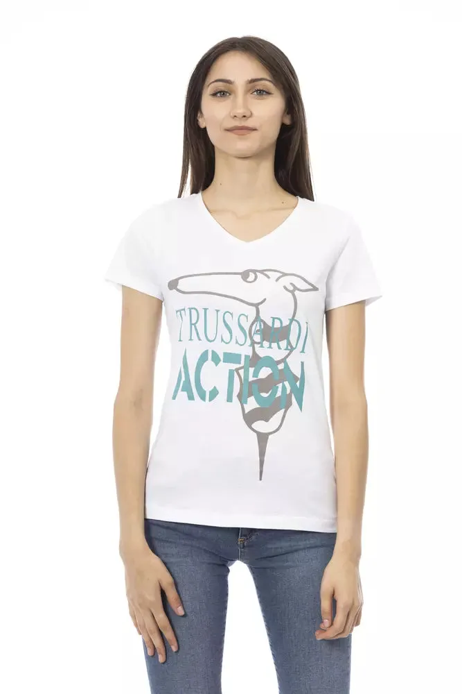 Trussardi Action White Cotton Women Top