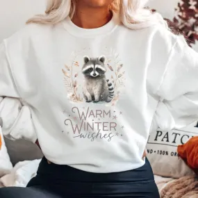 Warm Winter Wishes Racoon Wanderlust Sweatshirt